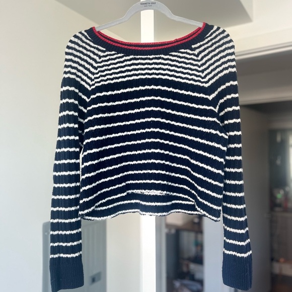 Old Navy Blue & White Stripe Sweater - Picture 1 of 5